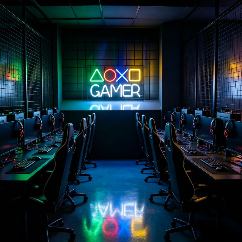 Multicolor Gaming Neon Sign for Game Rooms