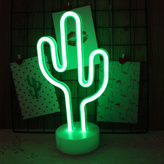 Fun-Shaped Desktop Neon Lights | Colorful & Playful Designs
