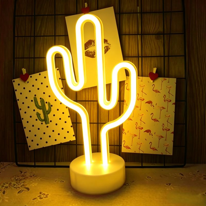 Fun-Shaped Desktop Neon Lights | Colorful & Playful Designs