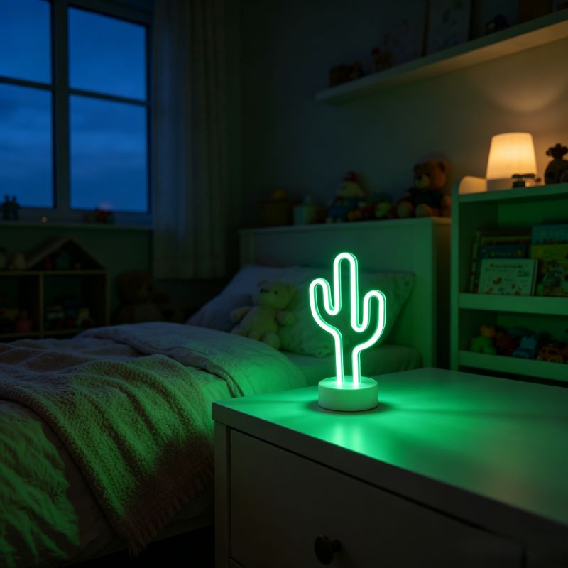 Fun-Shaped Desktop Neon Lights | Colorful & Playful Designs