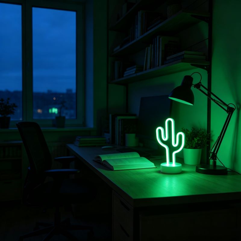 Fun-Shaped Desktop Neon Lights | Colorful & Playful Designs