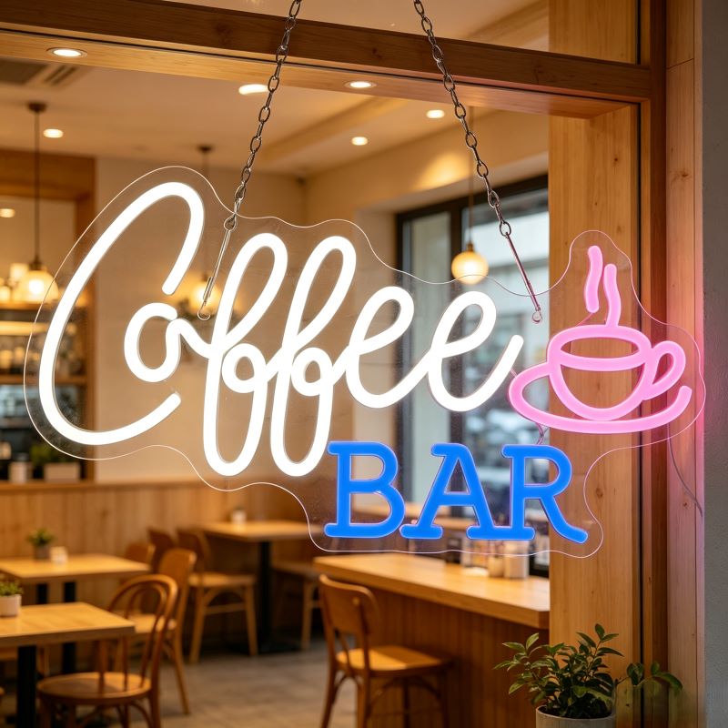 CoffeeBarLEDNeonWallSign