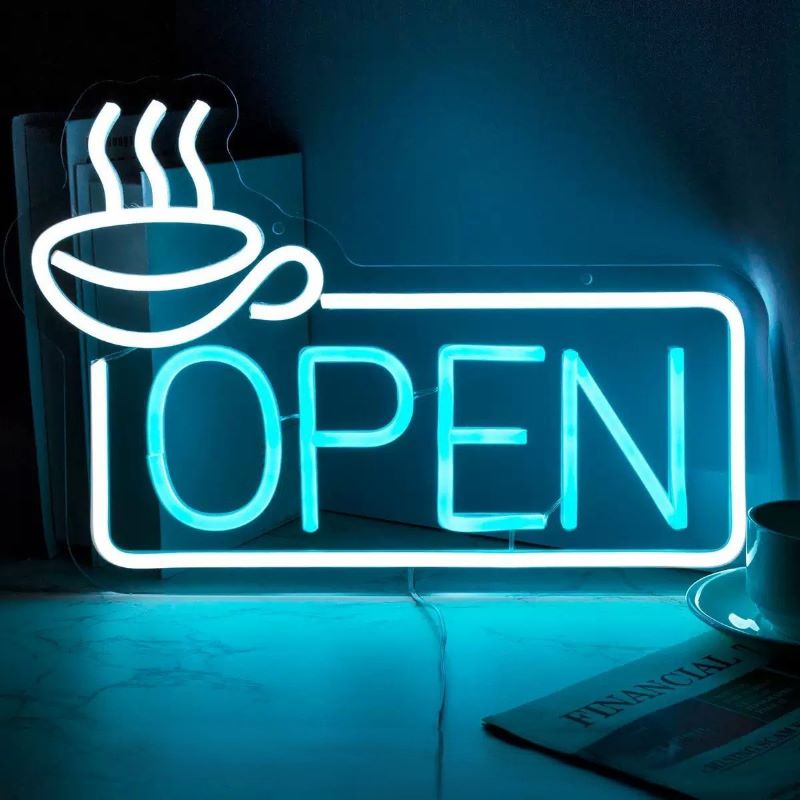 Colorful OPEN LED Neon Sign for Ratail & Storefronts