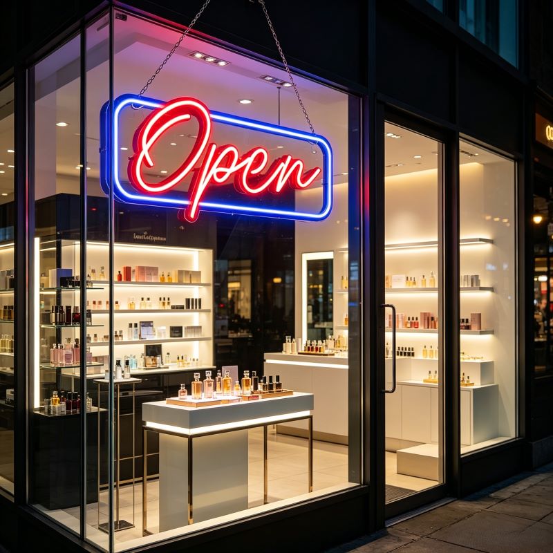 Colorful OPEN LED Neon Sign for Ratail & Storefronts