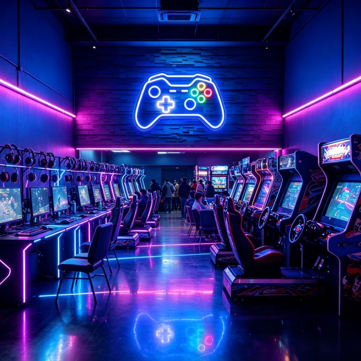 Colorful Gamepad Neon Sign for Gaming Rooms