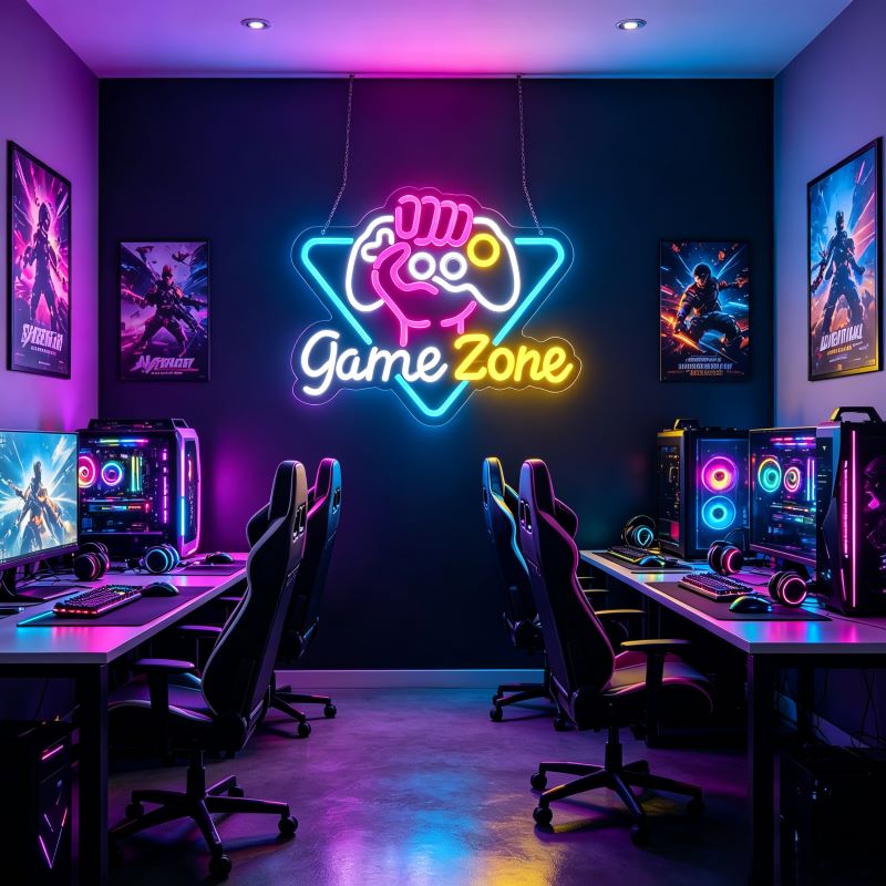 Multicolor Gaming Neon Sign for Game Rooms