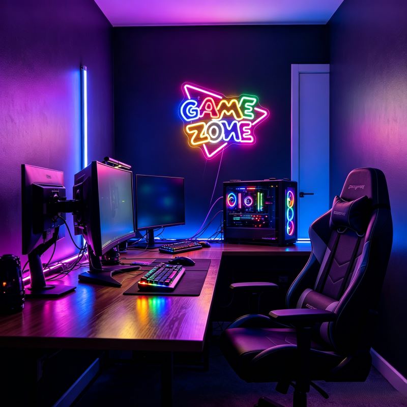 Multicolor Gaming Neon Sign for Game Rooms