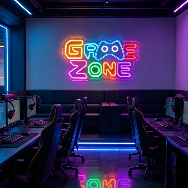 Multicolor Gaming Neon Sign for Game Rooms