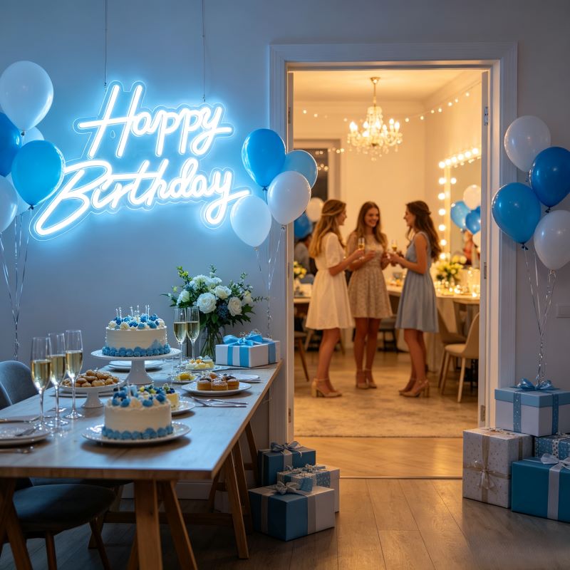 Custom Birthday Neon Sign for Party Decor & Backdrops