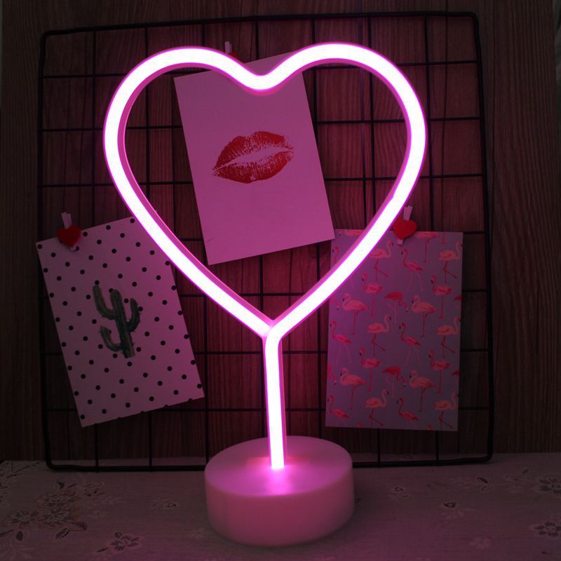 Fun-Shaped Desktop Neon Lights | Colorful & Playful Designs