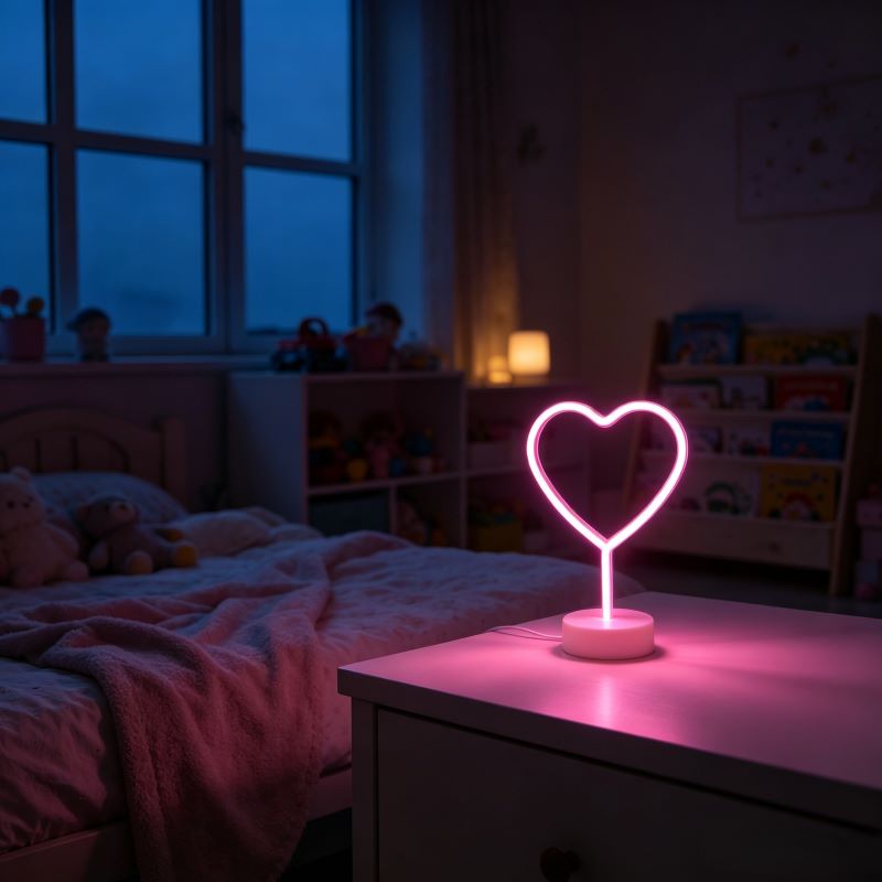 Fun-Shaped Desktop Neon Lights | Colorful & Playful Designs