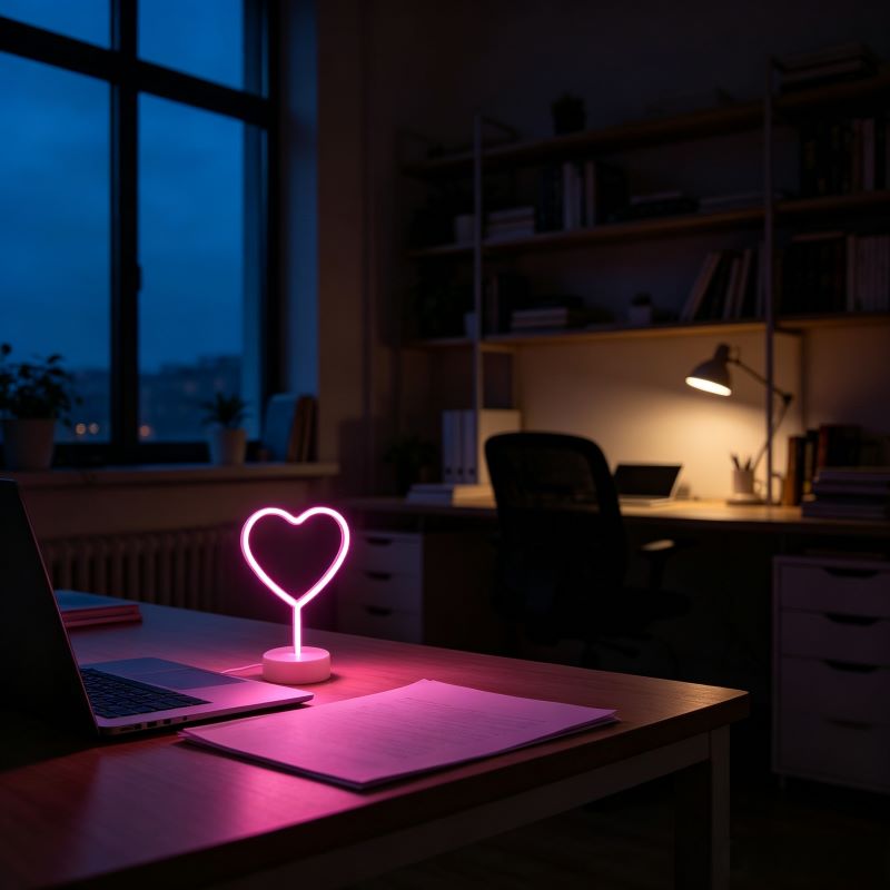 Fun-Shaped Desktop Neon Lights | Colorful & Playful Designs