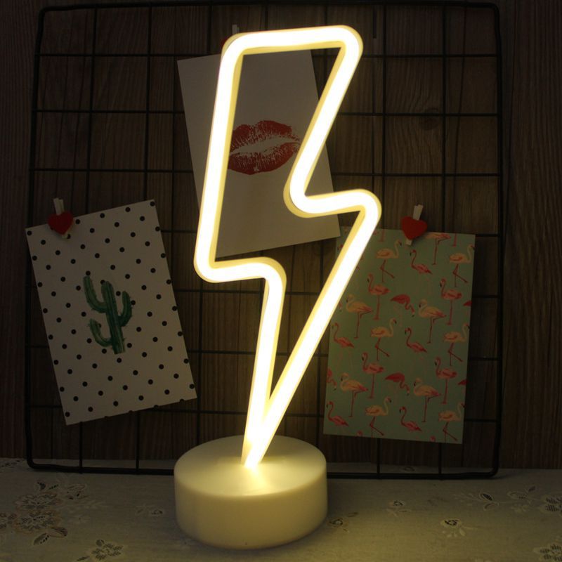 Fun-Shaped Desktop Neon Lights | Colorful & Playful Designs