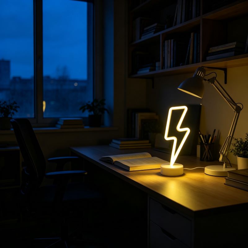 Fun-Shaped Desktop Neon Lights | Colorful & Playful Designs