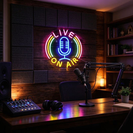 Creator Studio Neon Signs – Livestream & Podcast Decor