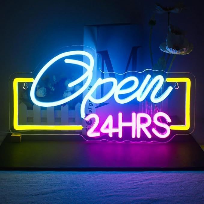 Colorful OPEN LED Neon Sign for Ratail & Storefronts