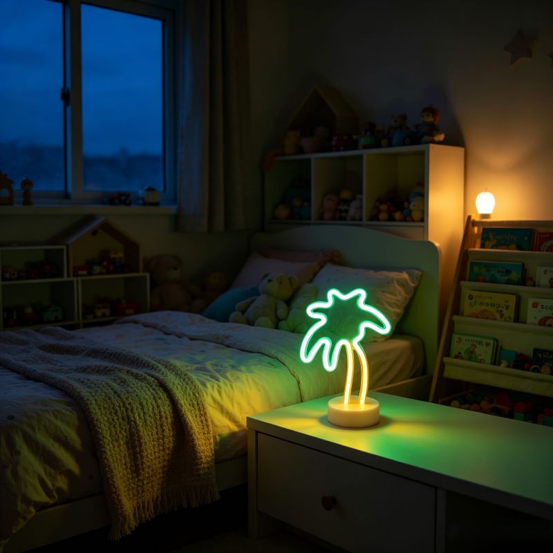 Fun-Shaped Desktop Neon Lights | Colorful & Playful Designs