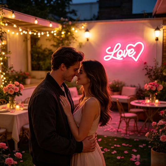 Heart-Shaped Custom Neon Light for Proposals & Wedding