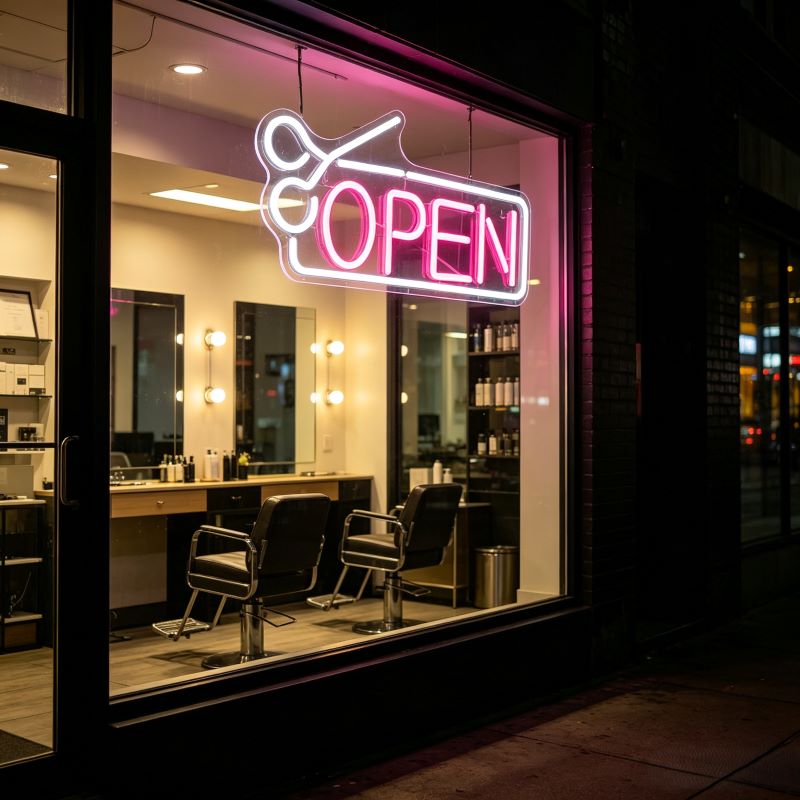 Colorful OPEN LED Neon Sign for Ratail & Storefronts