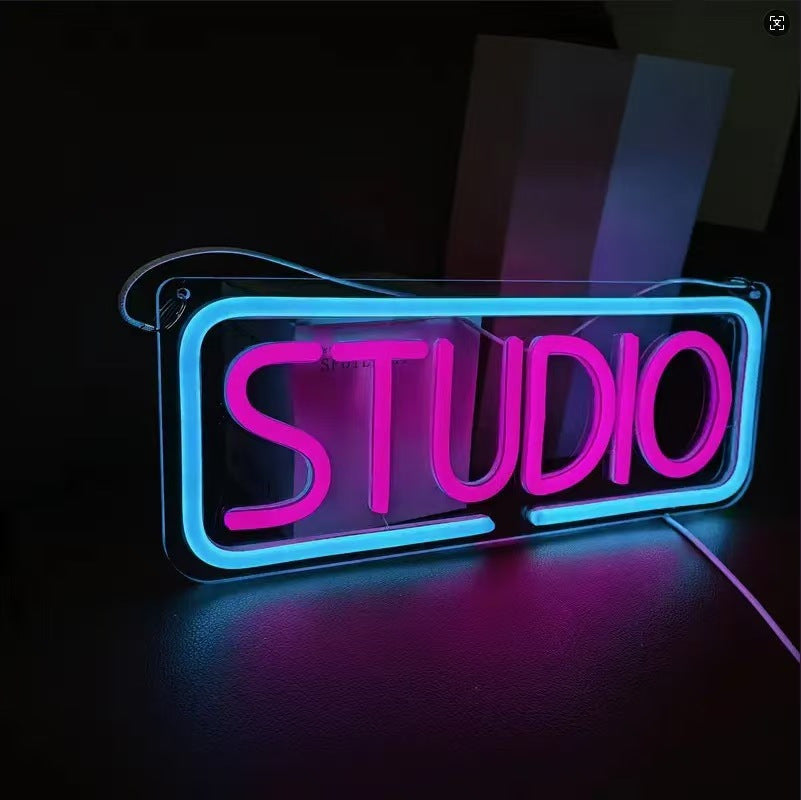 Creator Studio Neon Signs – Livestream & Podcast Decor
