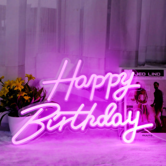 Custom Birthday Neon Sign for Party Decor & Backdrops