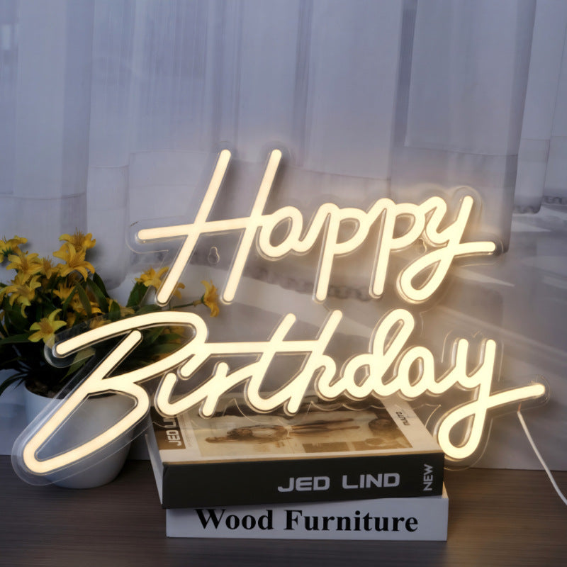 Custom Birthday Neon Sign for Party Decor & Backdrops